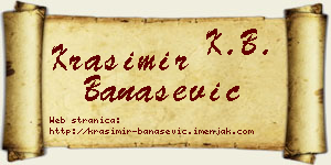 Krasimir Banašević vizit kartica